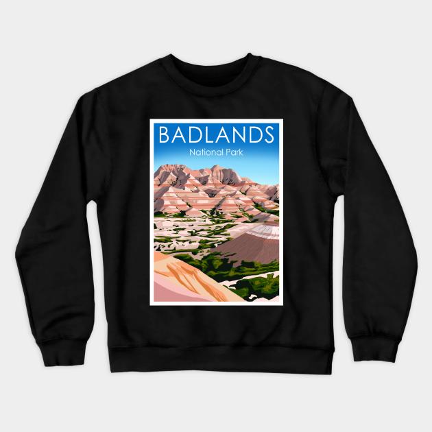 Badlands Crewneck Sweatshirt by Omega Art